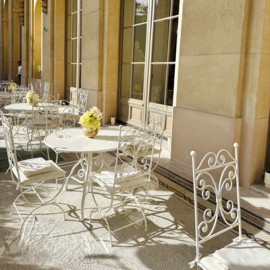 Franse smeedijzeren eettafelset Coco Chanel