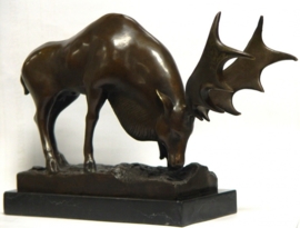 Bronzen Art-Deco damhert