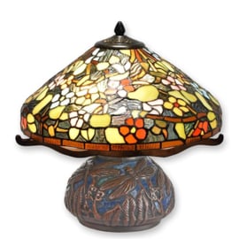 Tiffanystijl schemerlamp met libellen