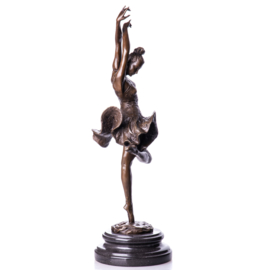 Bronzen flamingo danseres beeld