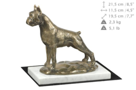 Bronzen boxer honden beelden