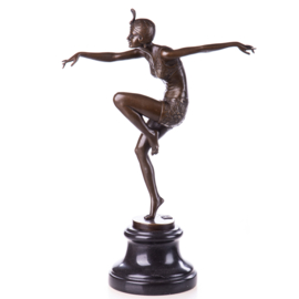 Art Deco bronzen danseres "Con Brio"