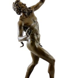 Bronzen dansende Faun beeld