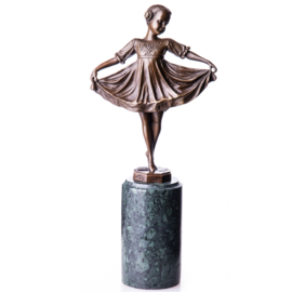 Bronzen ballerina Lilli beeld