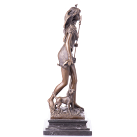 Diana brons beeld adelaar en hond