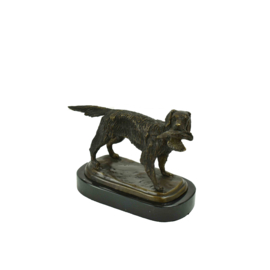 Ierse setter jachthond bronsbeeld