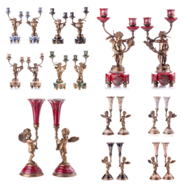 Porselein met bronzen decoraties