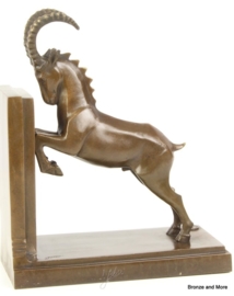 Steenbok bronzen boekensteun