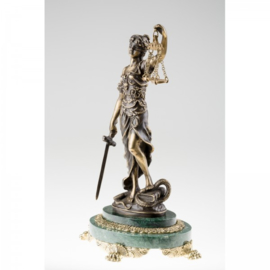 Bronzen vrouwe Justitia 39 cm