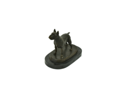 Engelse bulterriër hond brons beeld