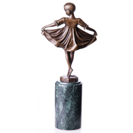 Bronzen ballerina Lilli beeld