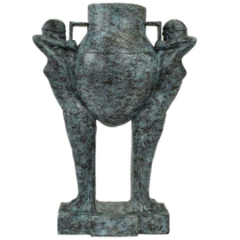 Bronzen Art Deco urn met vrouwen