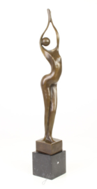 Bronzen naakte abstracte vrouw