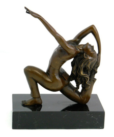 Ritmisch gymnaste bronzen beeld