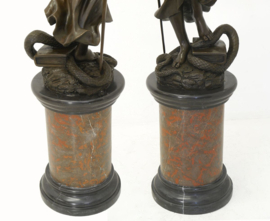 Levensgrote bronzen Justitia beeld