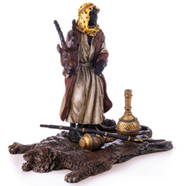 Arabische marktkoopman brons beeld