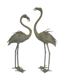 Flamingo bronzen beelden