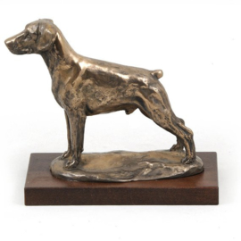 Dobermann hond bronzen beeld