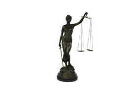 Vrouwe Justitia 120 cm brons beeld