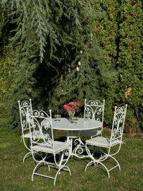 Franse smeedijzeren eettafelset Coco Chanel