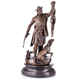Schotse jager jachthond brons beeld