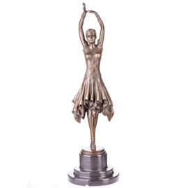 Bronzen Artdeco beeld Miss Kita