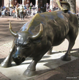 Grote Wall Street bronzen stier