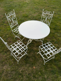 Franse smeedijzeren eettafelset Coco Chanel