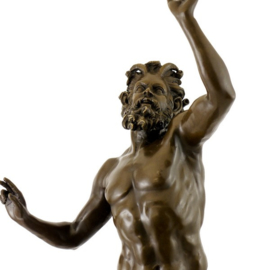 Bronzen dansende Faun beeld