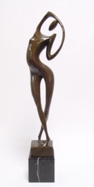 Bronzen beeld naakte vrouw