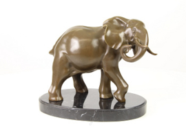 Bronzen olifant Art Deco beeld
