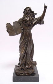 Mozes tien geboden bronzen beeld