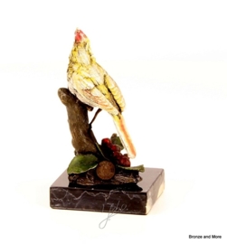Kardinaalvogel bronzen beeldje