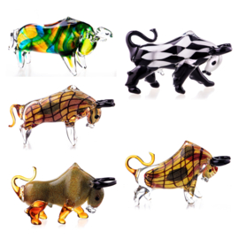 Murano stijl glazen sculpturen