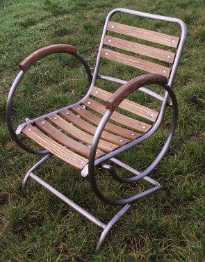 Art Nouveau stalenbuizen stoel