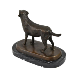 Labrador retriever staand brons beeld