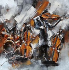 3D metaal abstract schilderij orkest