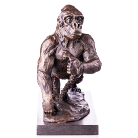 Gorilla mensaap bronzen beeld