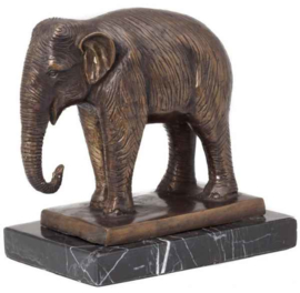 Aziatische olifant bronzen beeld