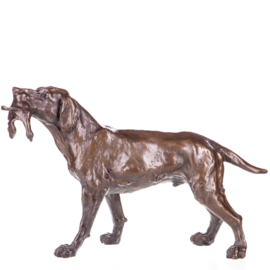 Jachthond bronzen beeld