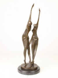 Bronzen beeld dansend paar
