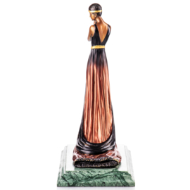 Art Deco vrouw bronzen beeld