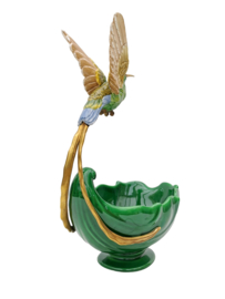 Kolibrie porselein bronzen schaal