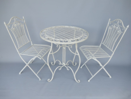 Bistro set antiek wit smeedijzer