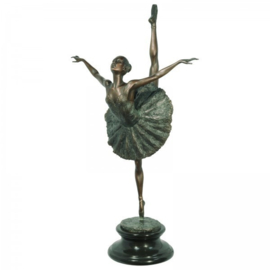 Bronzen beeld arabesk danseres