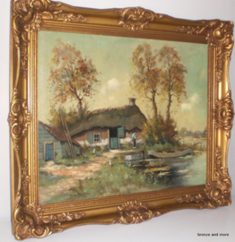 Landschap schilderij A.J. Zwart