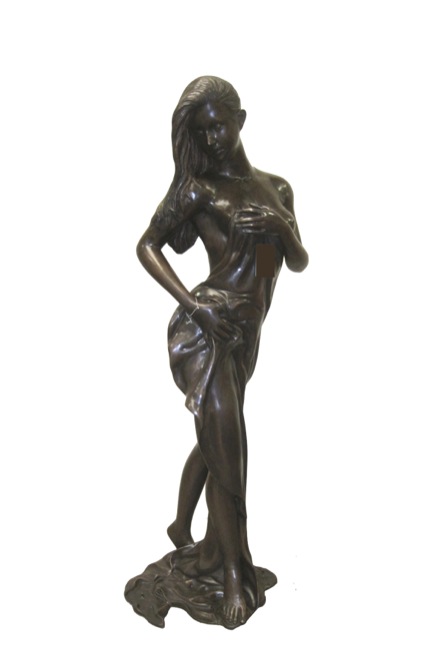 Bronzen vrouwfontein