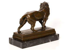 Brullende leeuw bronzenbeeld