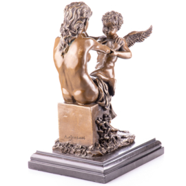 Bronzenbeeld van Cupido en Aphrodite