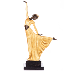 Art Deco bronzen danseres beeld